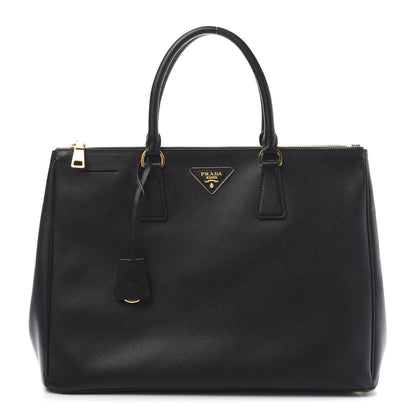 Prada Saffiano Large Galleria Double Zip Tote Black 1 of 12