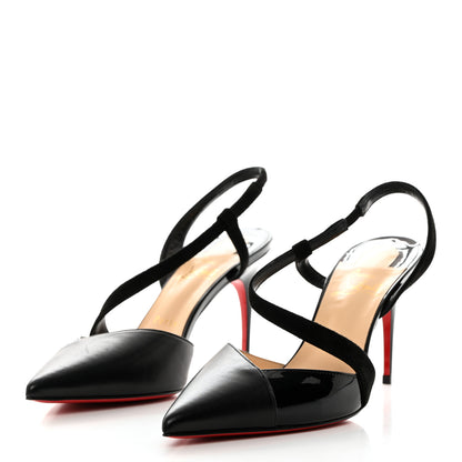 Christian Louboutin Nappa Patent Platina Pumps 38.5 Black 3 of 7