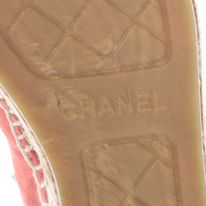 Chanel Suede Pearl CC Espadrilles 36 Pink 9 of 11
