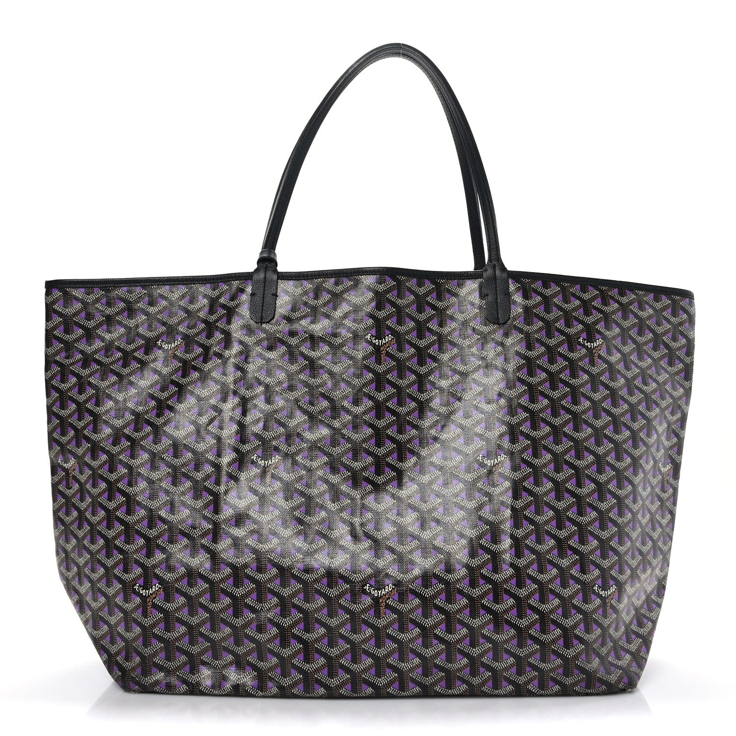 Goyard Goyardine Saint Louis Claire Voie GM Black Purple 1 of 8