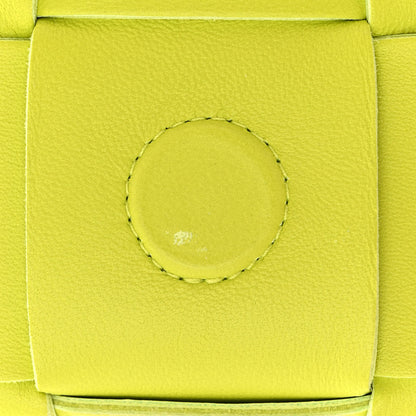 Bottega Veneta Lambskin Maxi Intrecciato Cassette Crossbody Bag Acid Kiwi 11 of 11