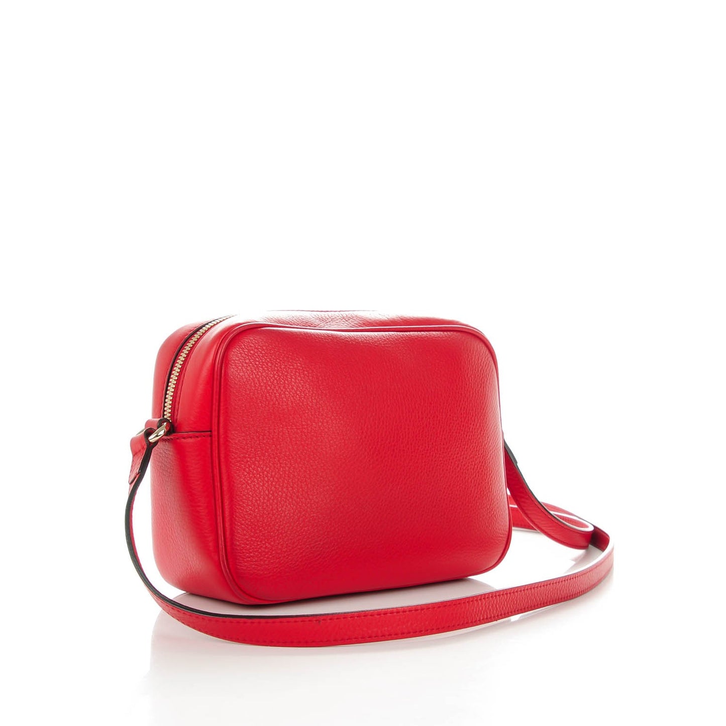 Pebbled Calfskin Small Soho Disco Bag Tabasco Red