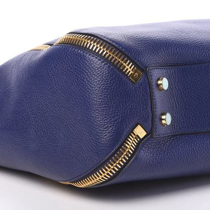 Tom Ford Grained Calfskin Sedgwick Medium Zipper Tote Cobalt 7 of 12