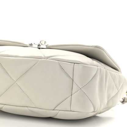 Chanel Lambskin Quilted Medium Chanel 19 Flap Grey 9 of 9