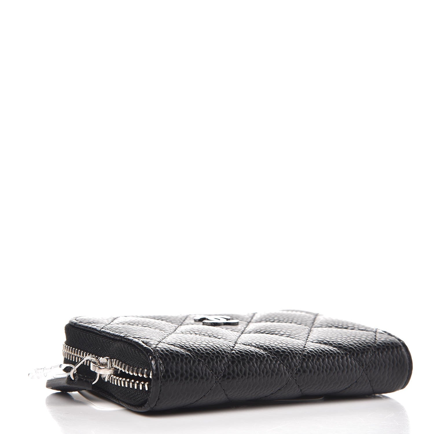 Chanel Caviar Quilted Zip Coin Purse Black 4 of 8