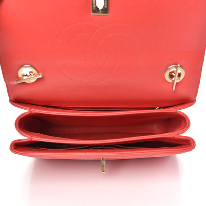 Chanel Lambskin Quilted Small Trendy CC Flap Dual Handle Bag Red 6 of 16