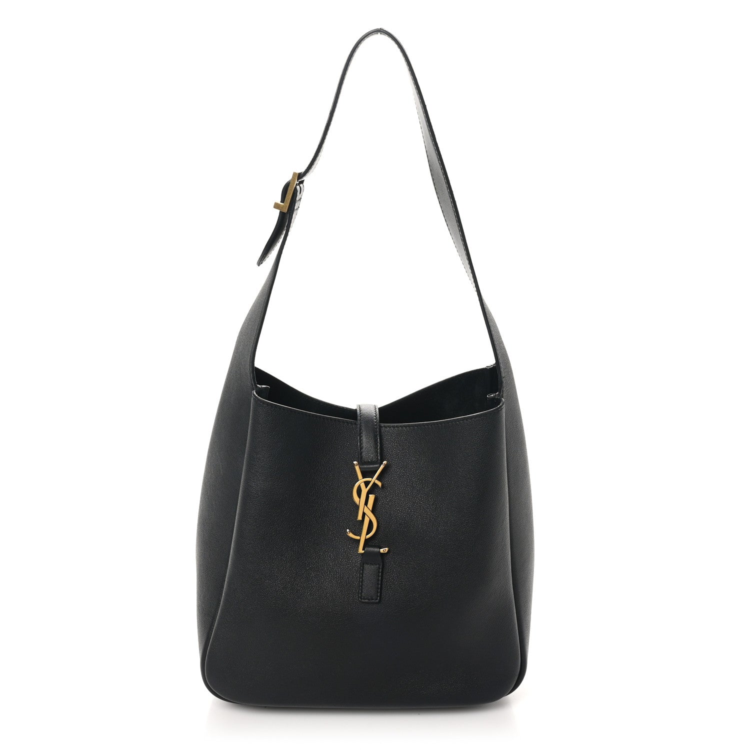 Saint Laurent Smooth Calfskin Small Le 5 A 7 Soft Hobo Black 1 of 8