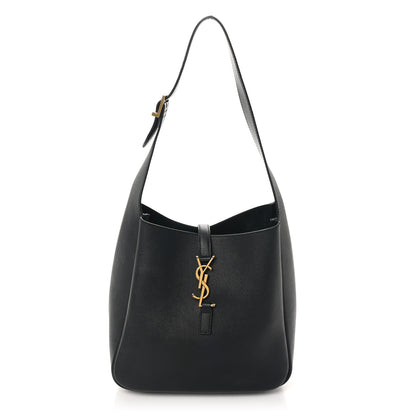 Saint Laurent Smooth Calfskin Small Le 5 A 7 Soft Hobo Black 1 of 8