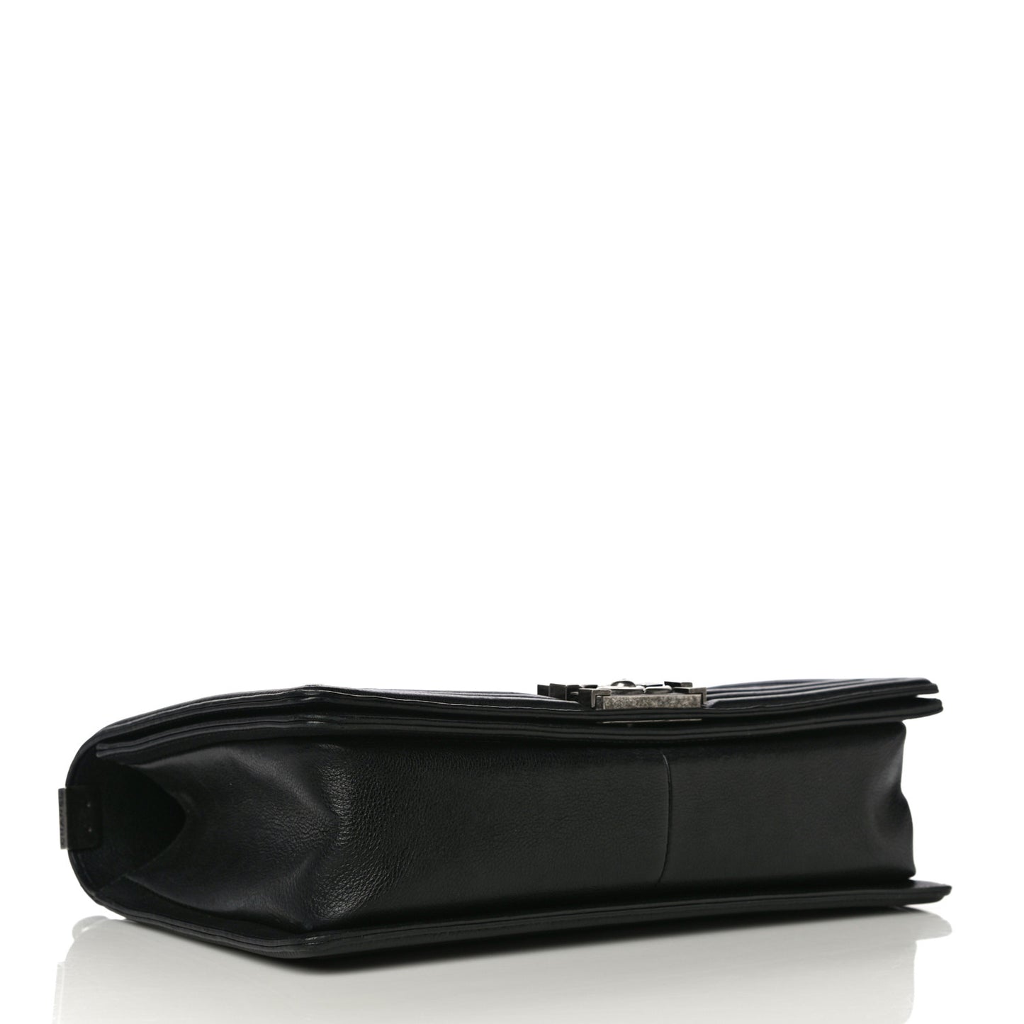 Grained Calfskin Quilted New Medium Boy Flap Black