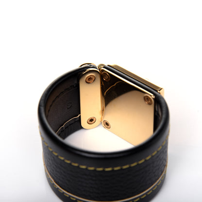 Louis Vuitton Chevre Suhali Lock Bracelet Black 4 of 8