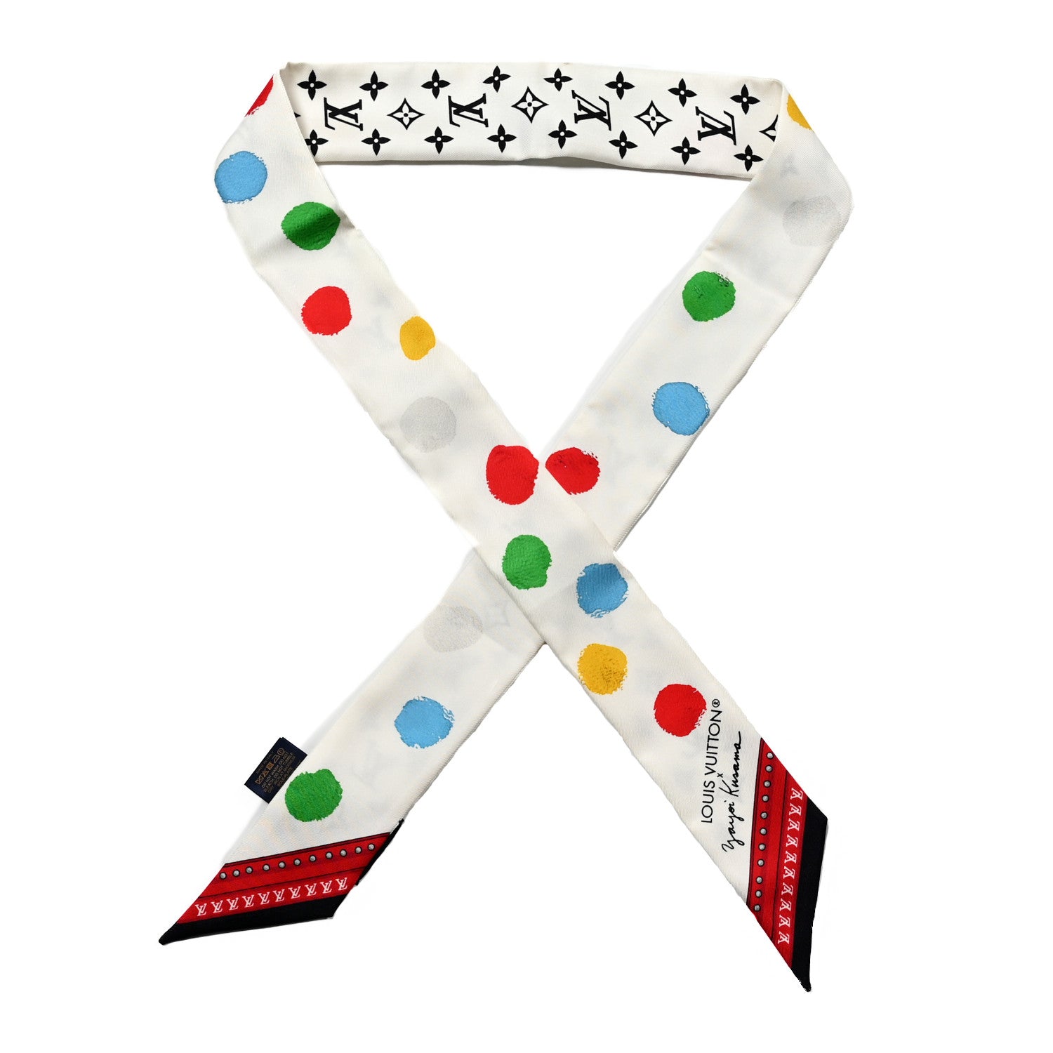 Louis Vuitton LV x YK Kusama Painted Dots Bandeau White Multicolor 1 of 3