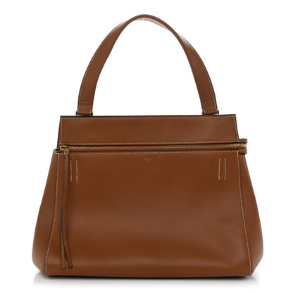 Celine Smooth Calfskin Medium Edge Shoulder Bag Camel 1 of 11