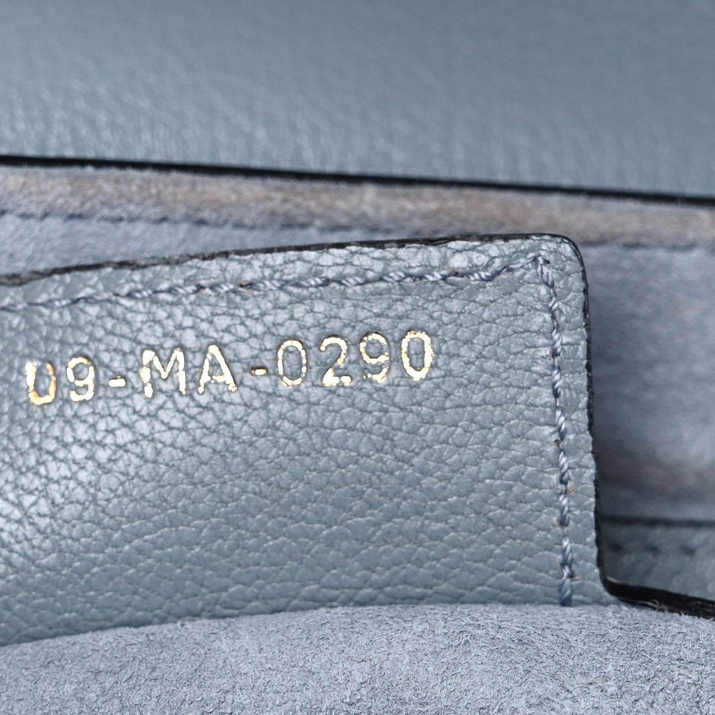 Shiny Goatskin Saddle Bag Cloud Blue