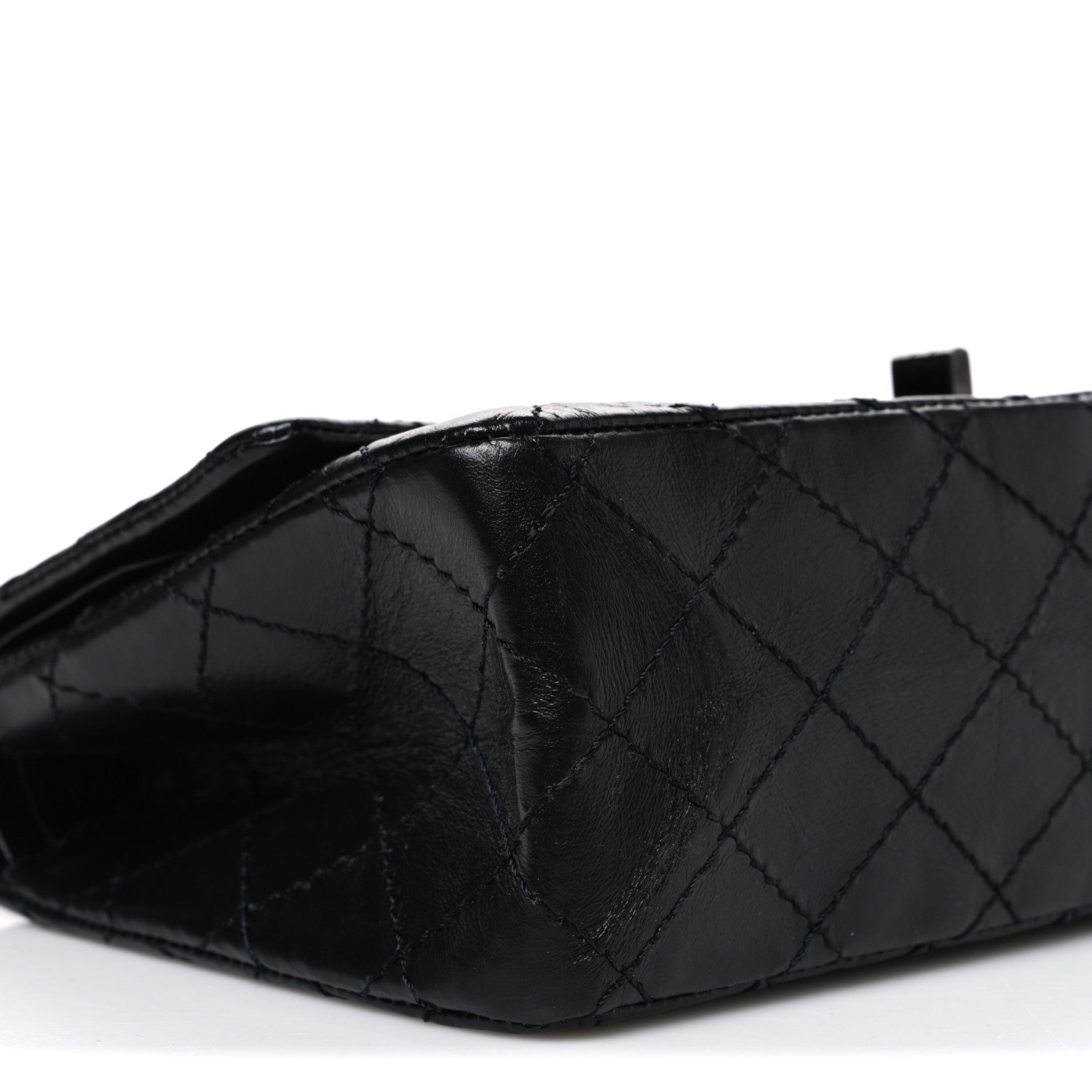 Chanel Aged Calfskin Quilted 2.55 Reissue 225 Flap  So Black 9 of 10