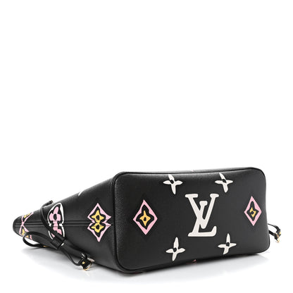 Louis Vuitton Monogram Giant Wild At Heart Neverfull MM Black 3 of 4