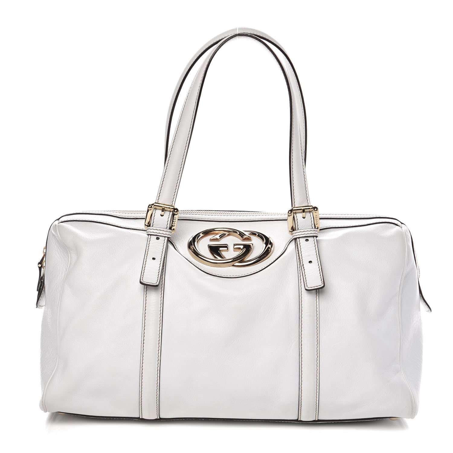 Gucci Calfskin Medium Britt Boston White 1 of 7