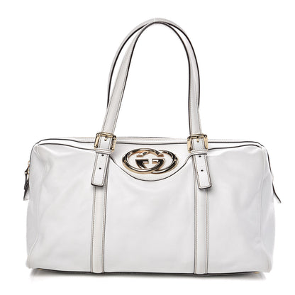 Gucci Calfskin Medium Britt Boston White 1 of 7