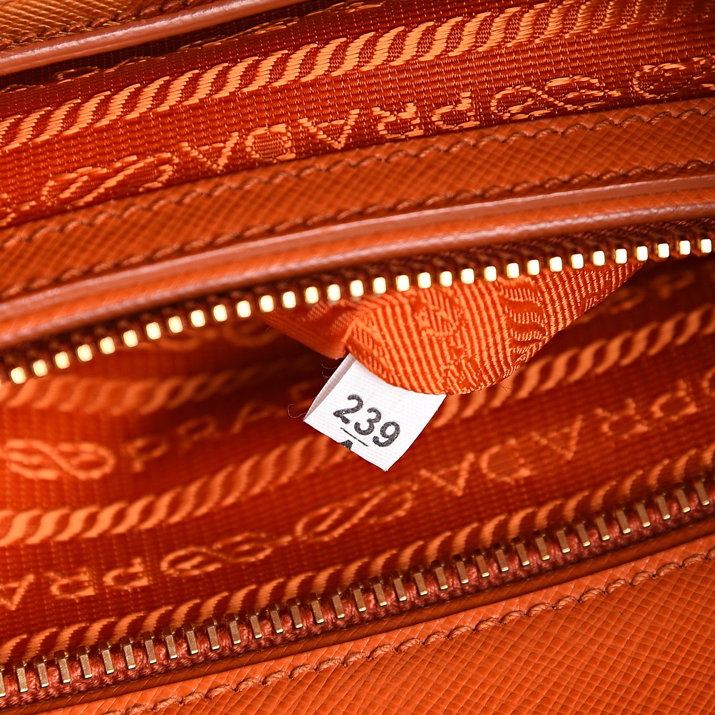 Saffiano Large Galleria Double Zip Tote Papaya