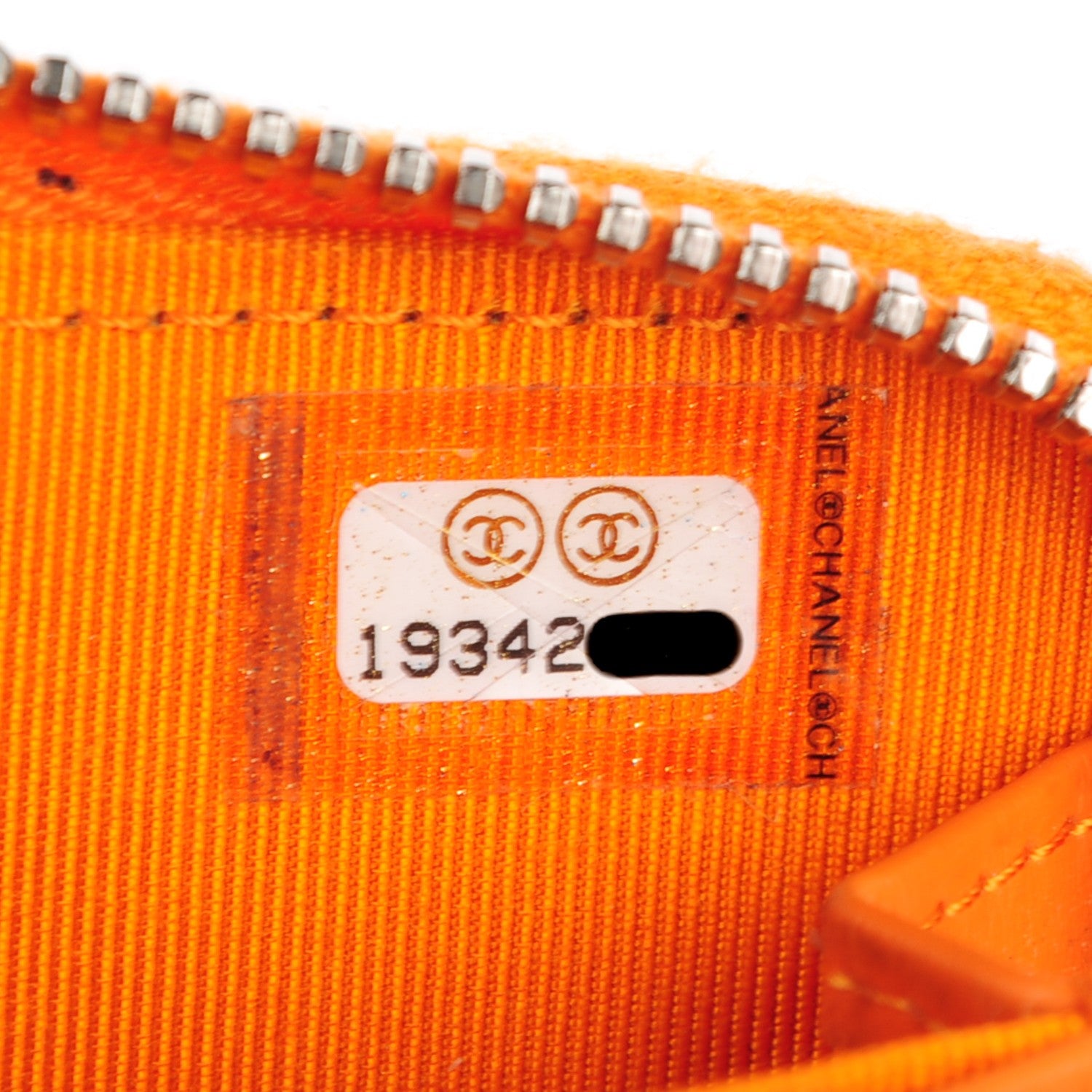 Chanel Patent Calfskin Quilted Zip Coin Purse Orange 9 of 11