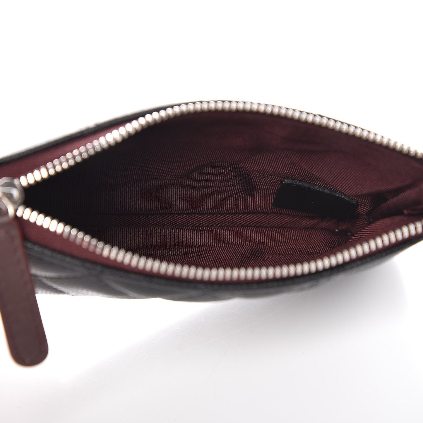 Caviar Quilted Small Cosmetic Case Black