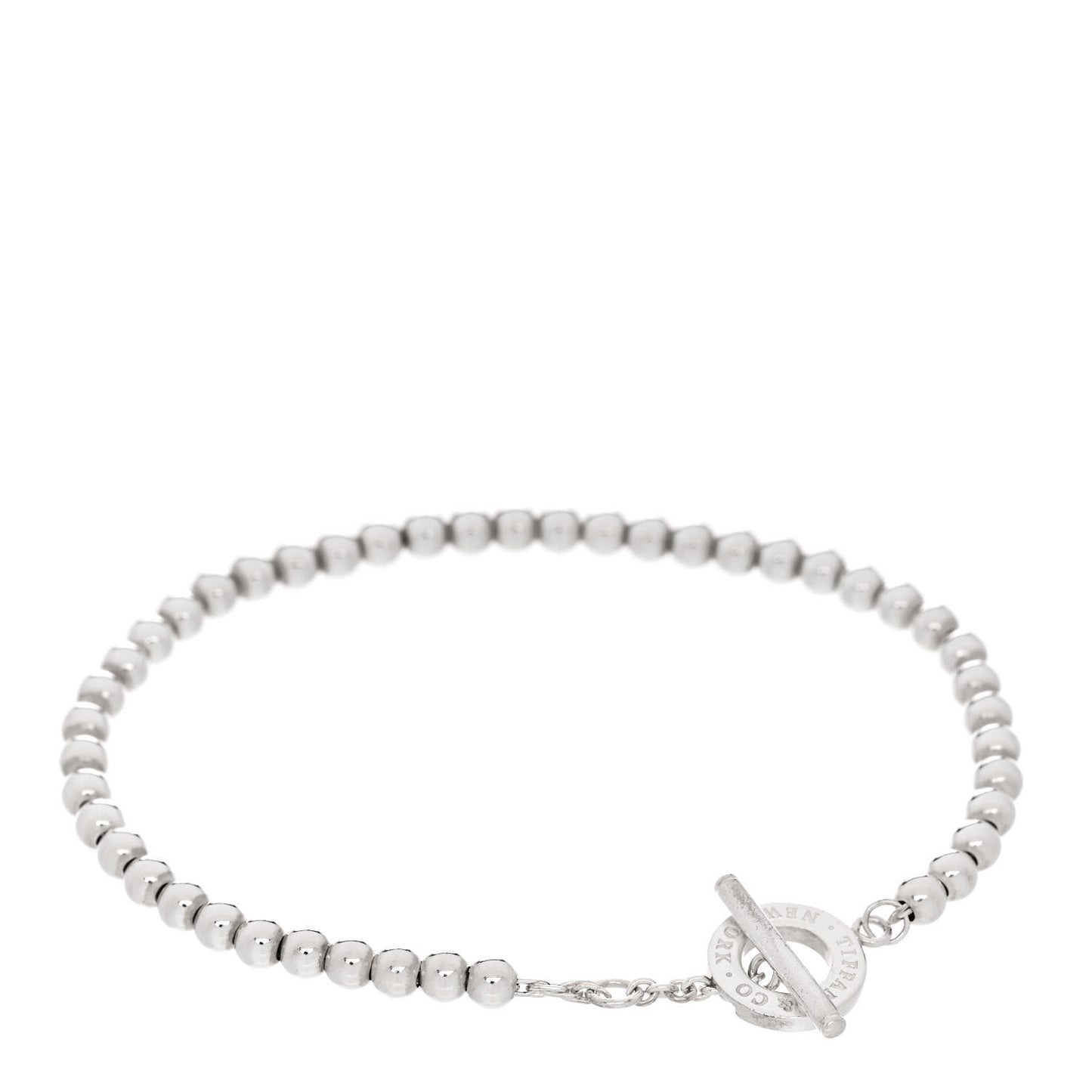 Sterling Silver 4mm Beads Toggle Bracelet