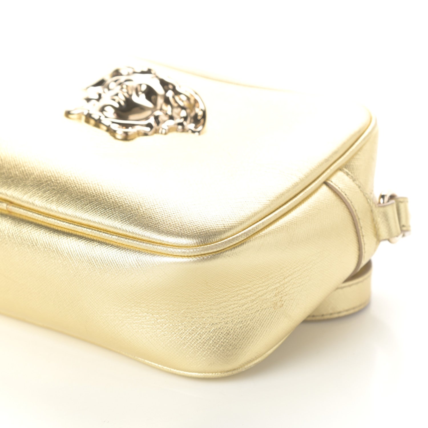 Versace Grained Calfskin Palazzo Medusa Camera Bag Gold 9 of 9