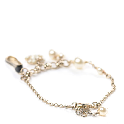 Chanel Pearl CC Charm Bracelet Gold 3 of 4
