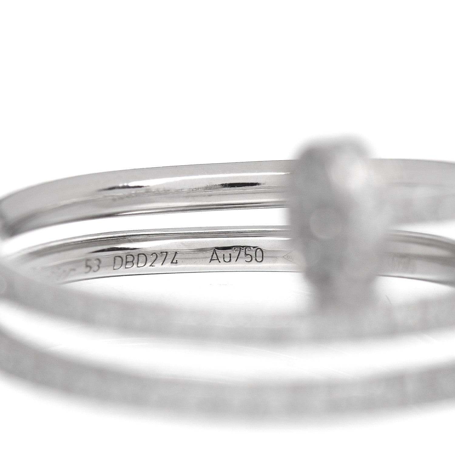 Cartier 18K White Gold Diamond Double Juste Un Clou Paved Ring 53 6.25 4 of 5