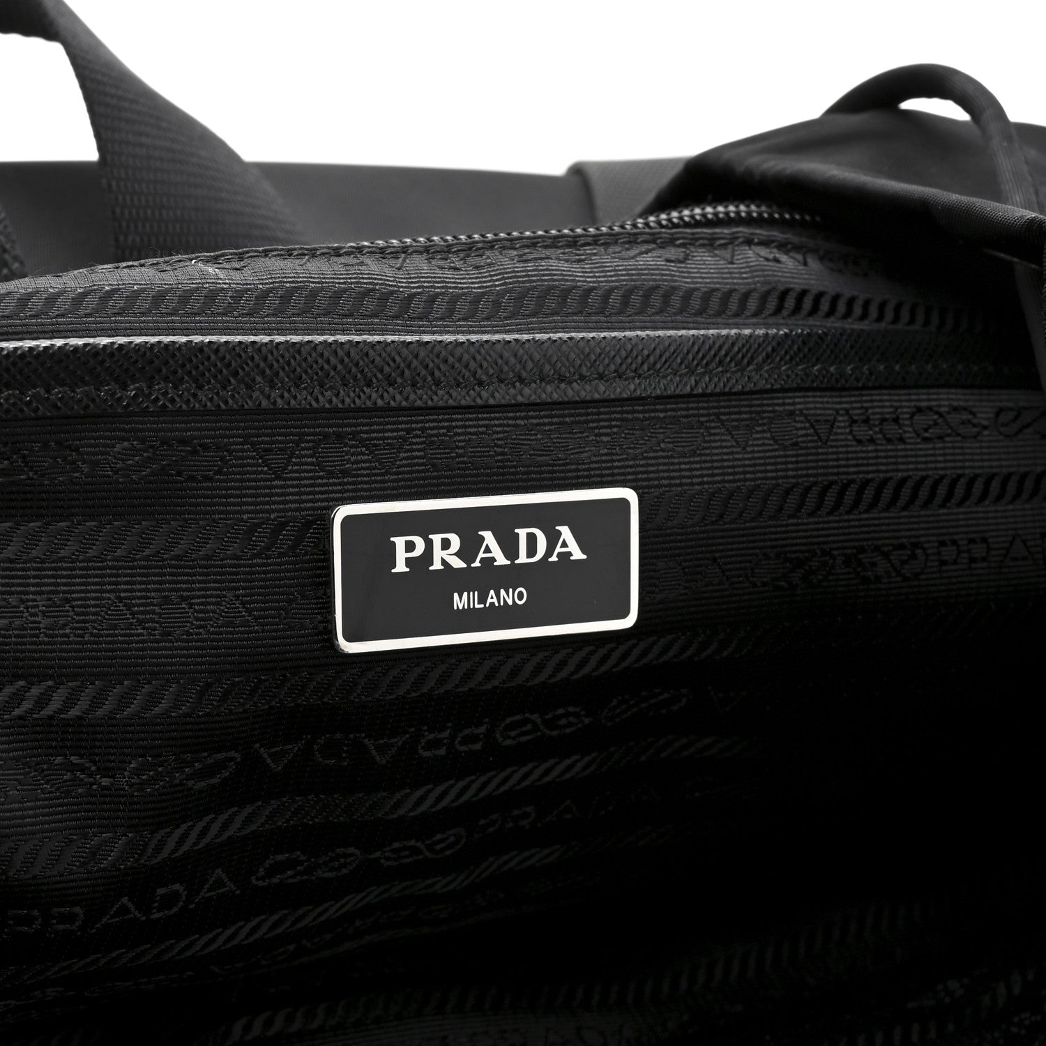 Prada Re-Nylon Vela Saffiano Medium Backpack Black 7 of 10