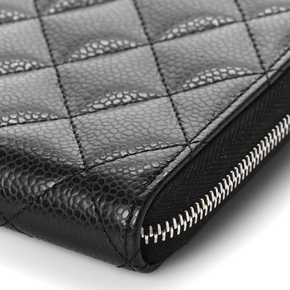Chanel Caviar Quilted Large Zip Around Wallet Black 10 of 11