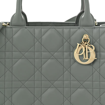 Christian Dior Calfskin Macrocannage Medium Book Tote Grey 8 of 10