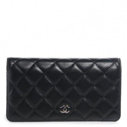 Chanel Lambskin Quilted Yen Wallet Black 1 of 9