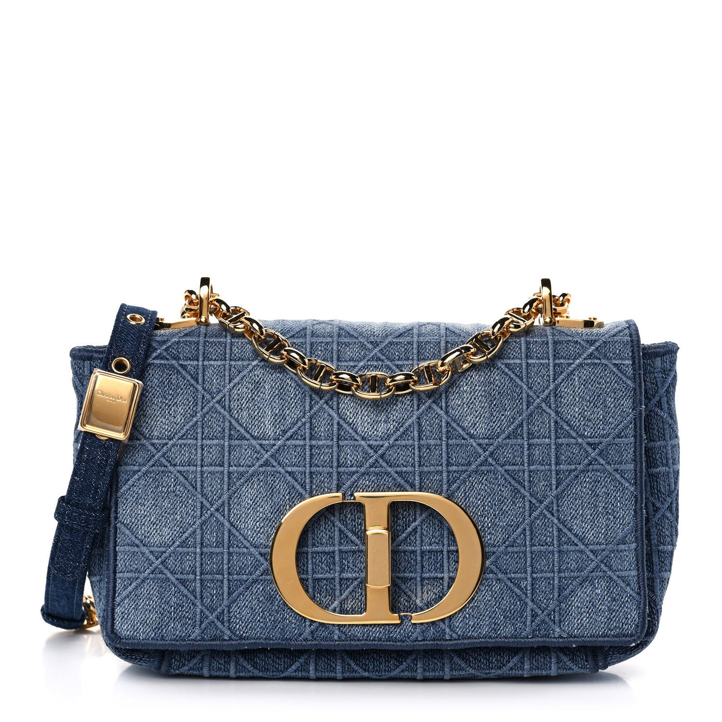 Denim Cannage Small Caro Bag Blue
