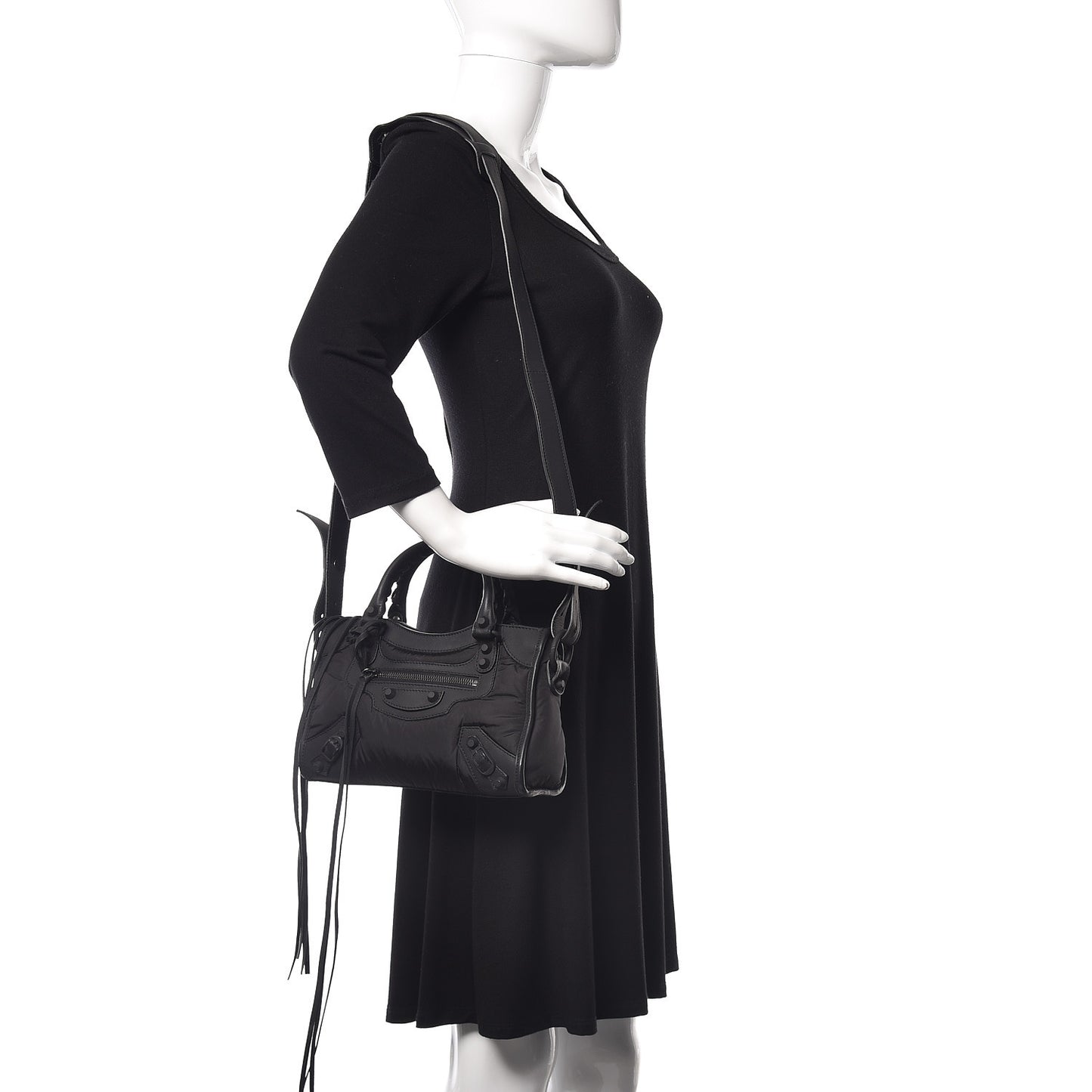 Nylon Agneau Mini City Black