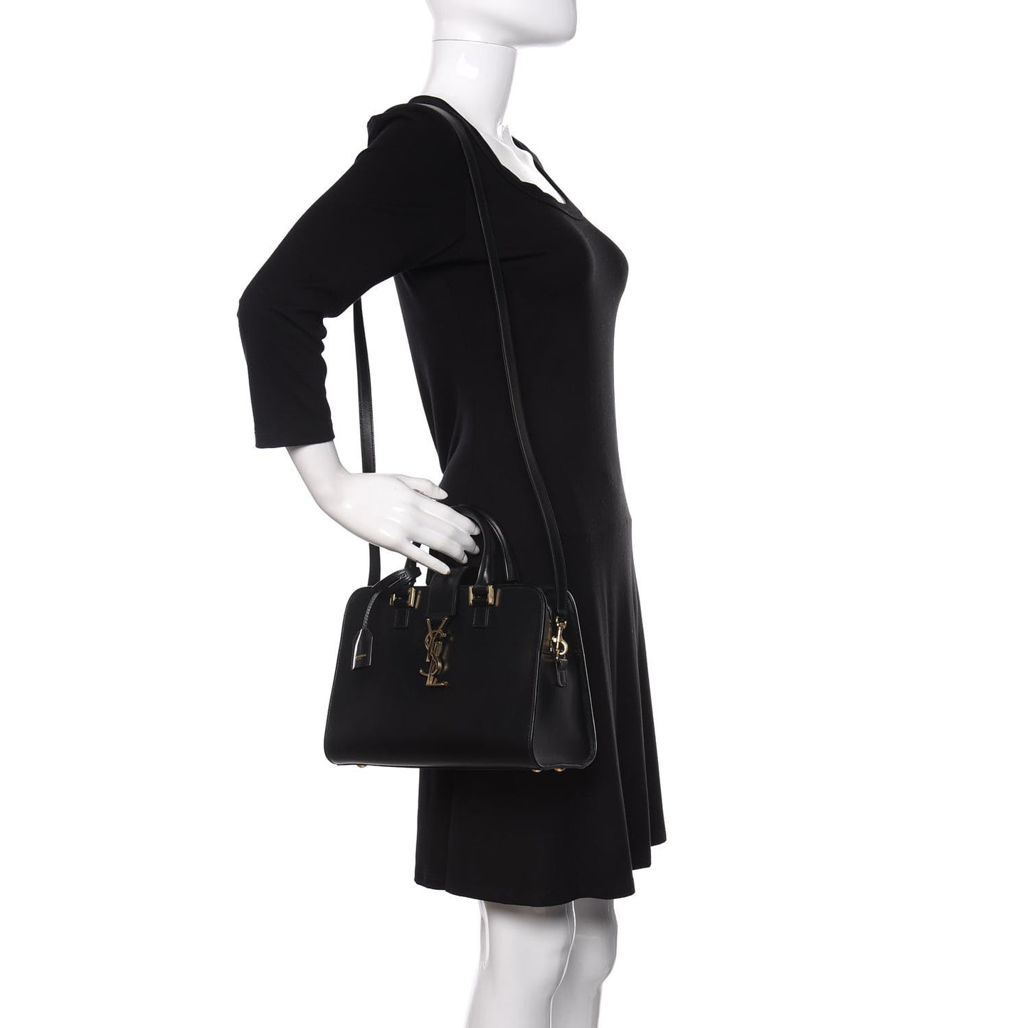 Calfskin Monogram Baby Cabas Black