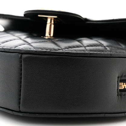 Chanel Lambskin Quilted CC In Love Heart Bag Black 10 of 10