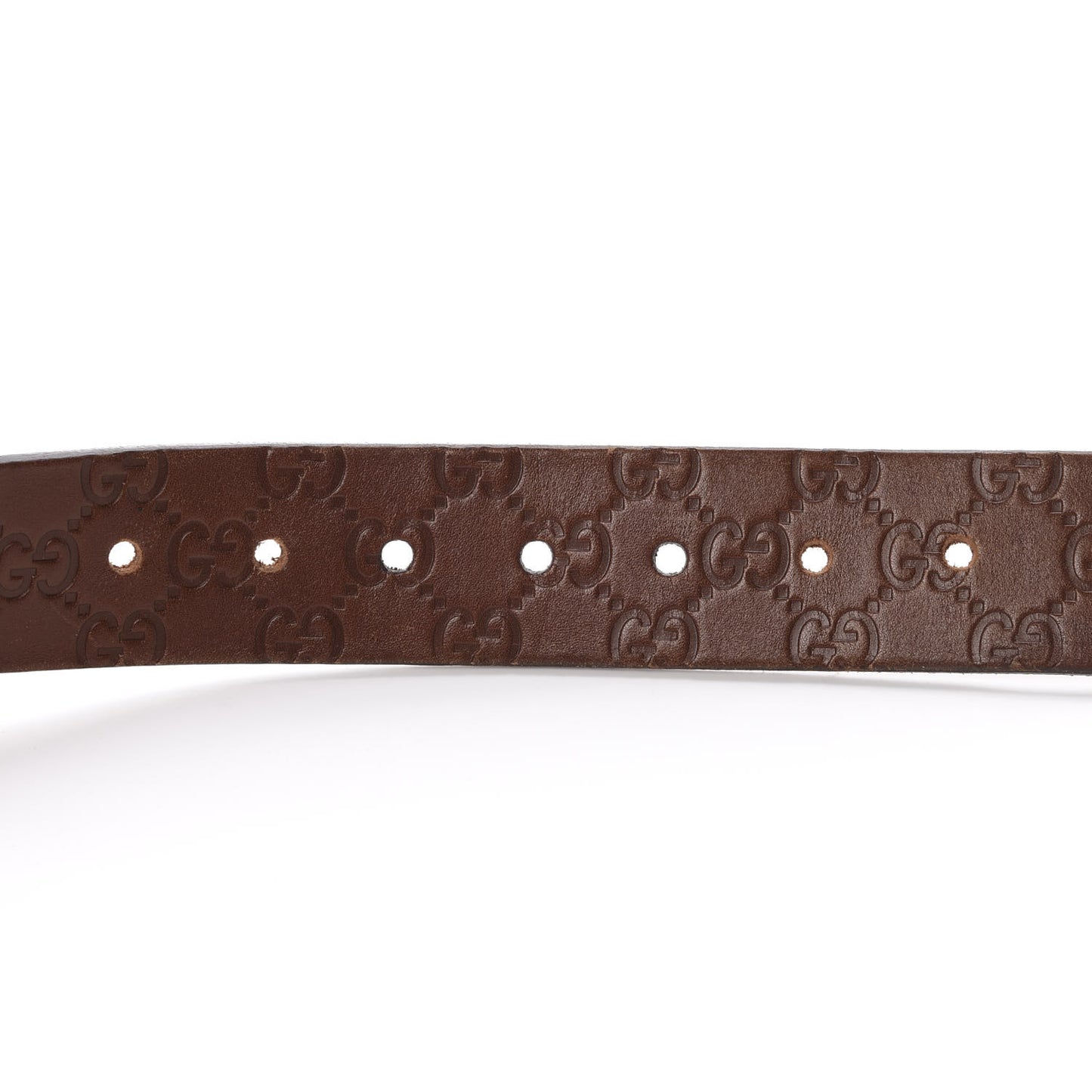 Guccissima Signature Belt 95 38 Dark Brown