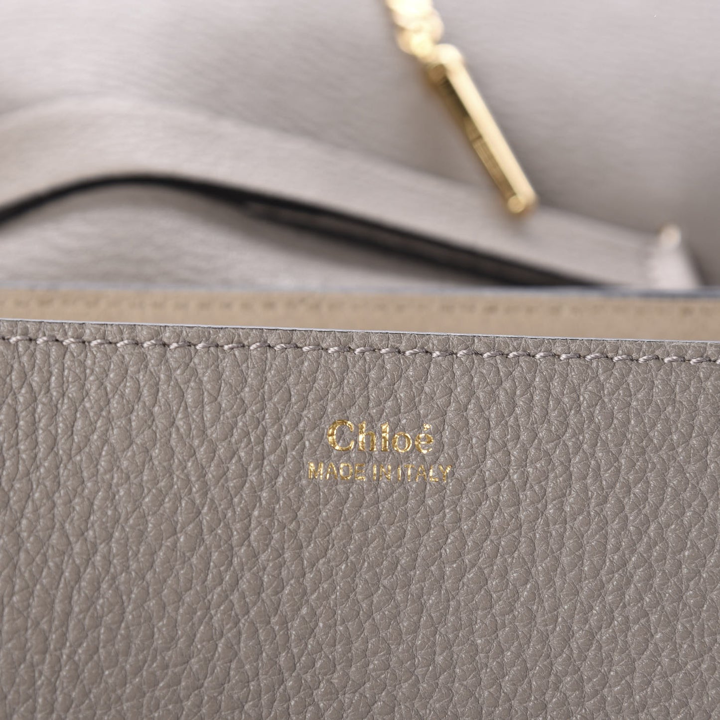 Grained Lambskin Mini Drew Shoulder Bag Motty Grey