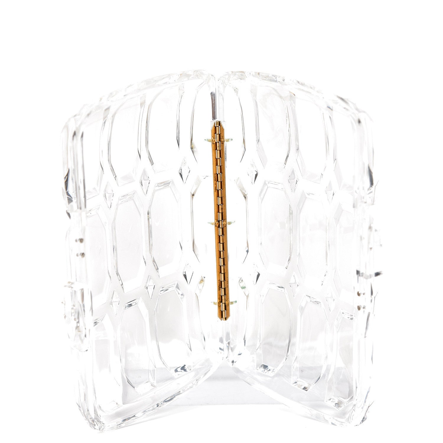 Gucci Plexiglass Aristrographic Box Clutch Translucent 5 of 11