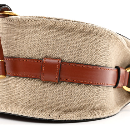 Chloe Linen Calfskin Small Marcie Saddle Bag Sepia Brown 10 of 10