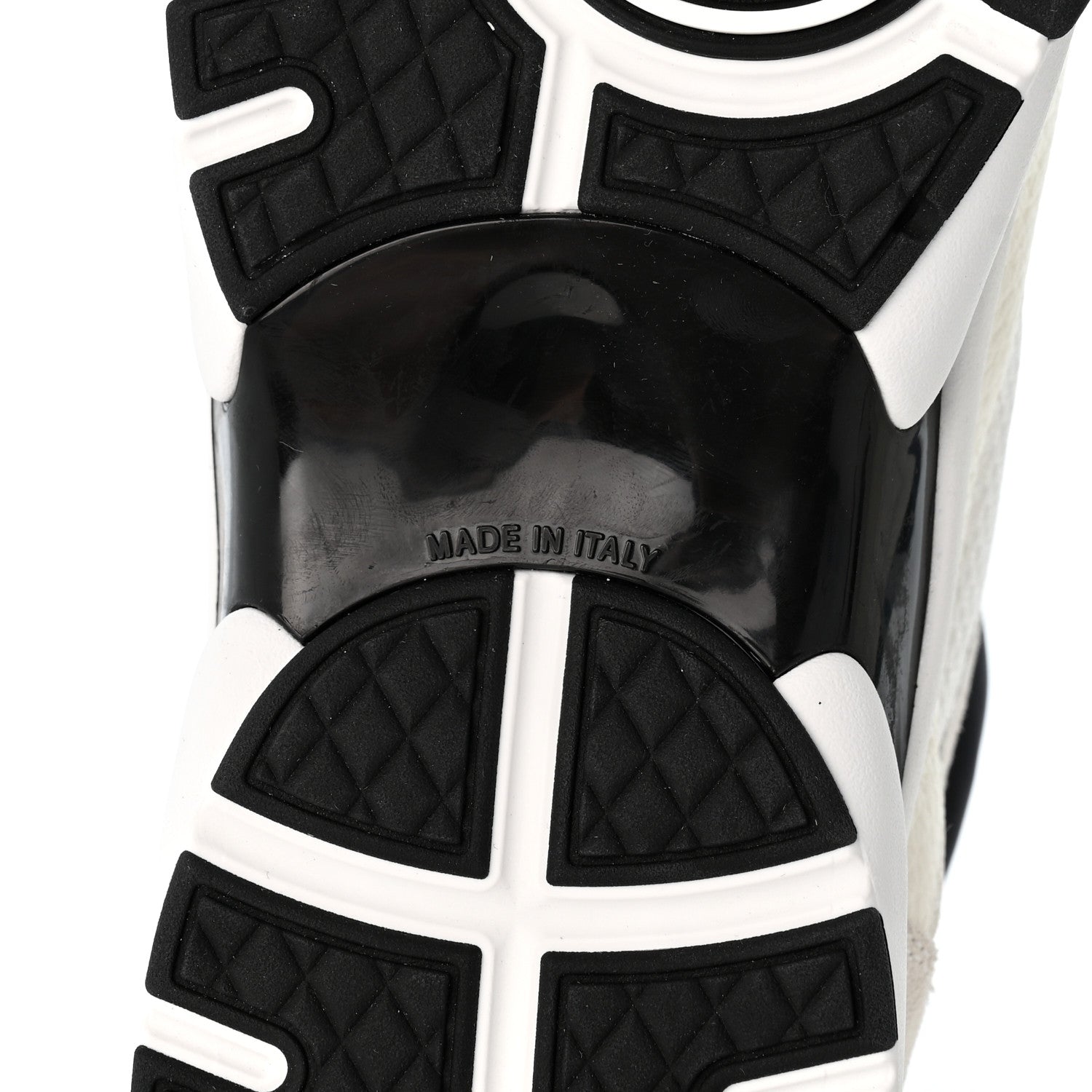 Chanel Mesh Suede Calfskin Grained Calfskin Womens CC Sneakers 37.5 White Black 7 of 10