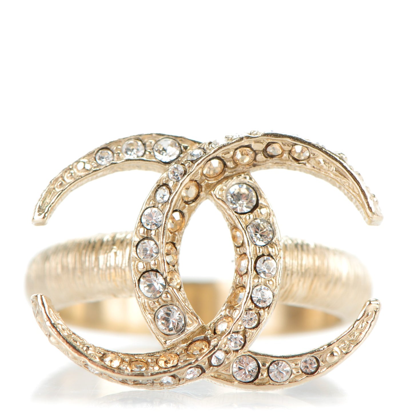 Crystal CC Ring 54 7 Gold