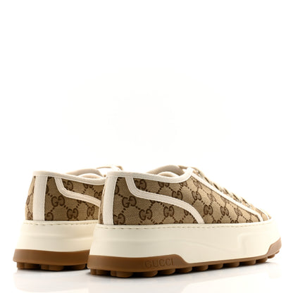 Gucci GG Monogram Mens 1977 Tennis Platform 52mm Sneakers 9 Beige Ebony Mystic White 4 of 8