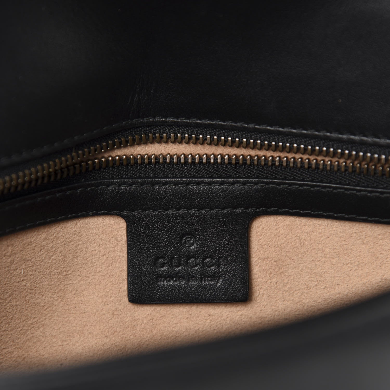Gucci Calfskin Matelasse Small GG Marmont Shoulder Bag Black 9 of 11