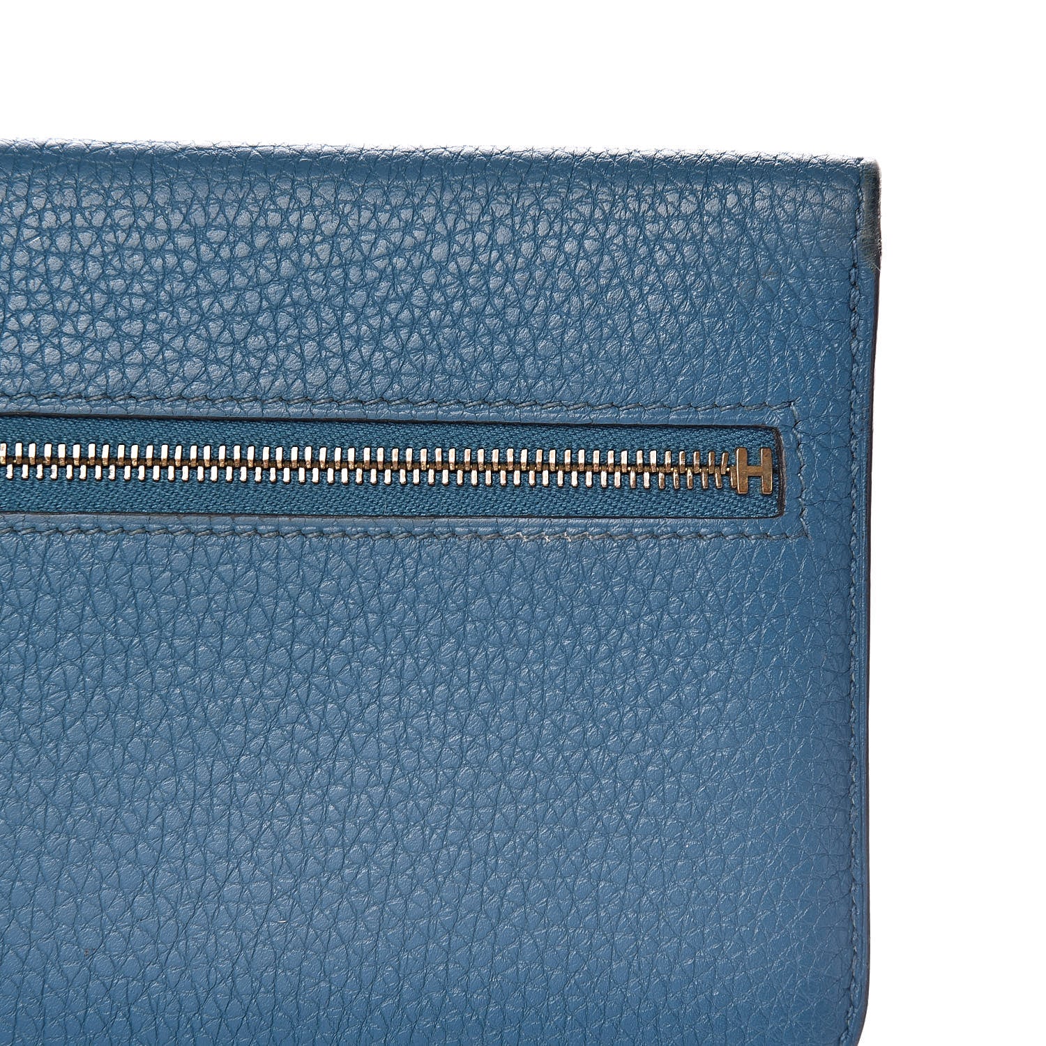 Hermes Taurillon Clemence Dogon Recto Verso Wallet Cobalt 12 of 12