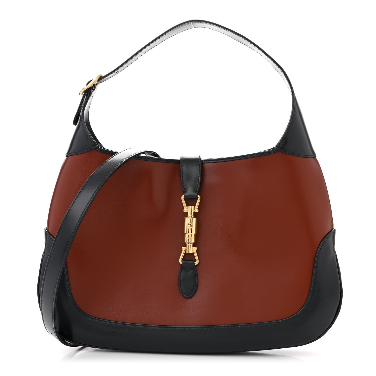 Gucci Boarded Dyana Lux Calfskin Bi-Color Medium Jackie 1961 Hobo Red Mineral Blue 1 of 10
