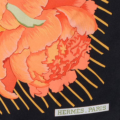 Hermes Silk Les Pivoines Scarf 90 3 of 6