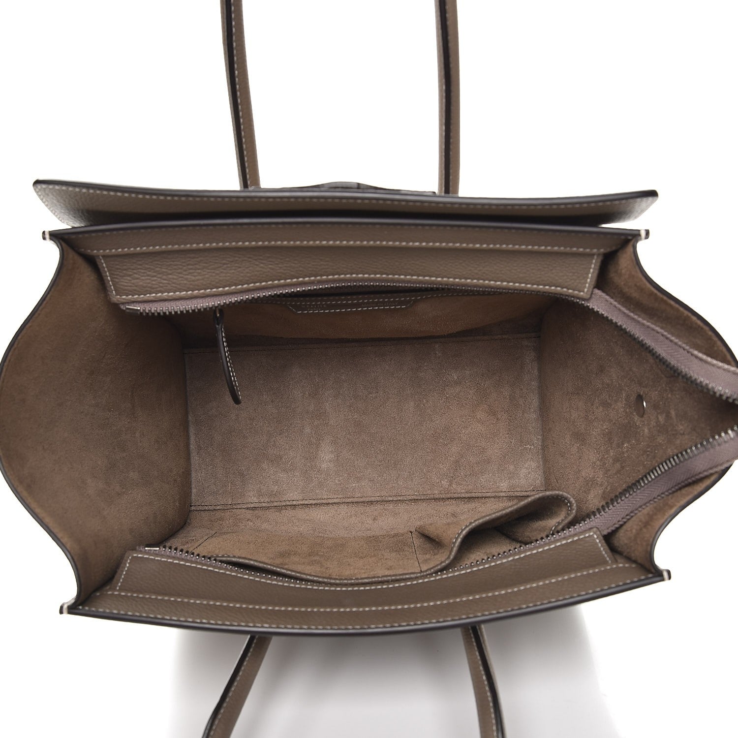 Celine Drummed Calfskin Micro Luggage Souris 5 of 10