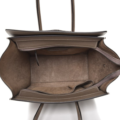 Celine Drummed Calfskin Micro Luggage Souris 5 of 10