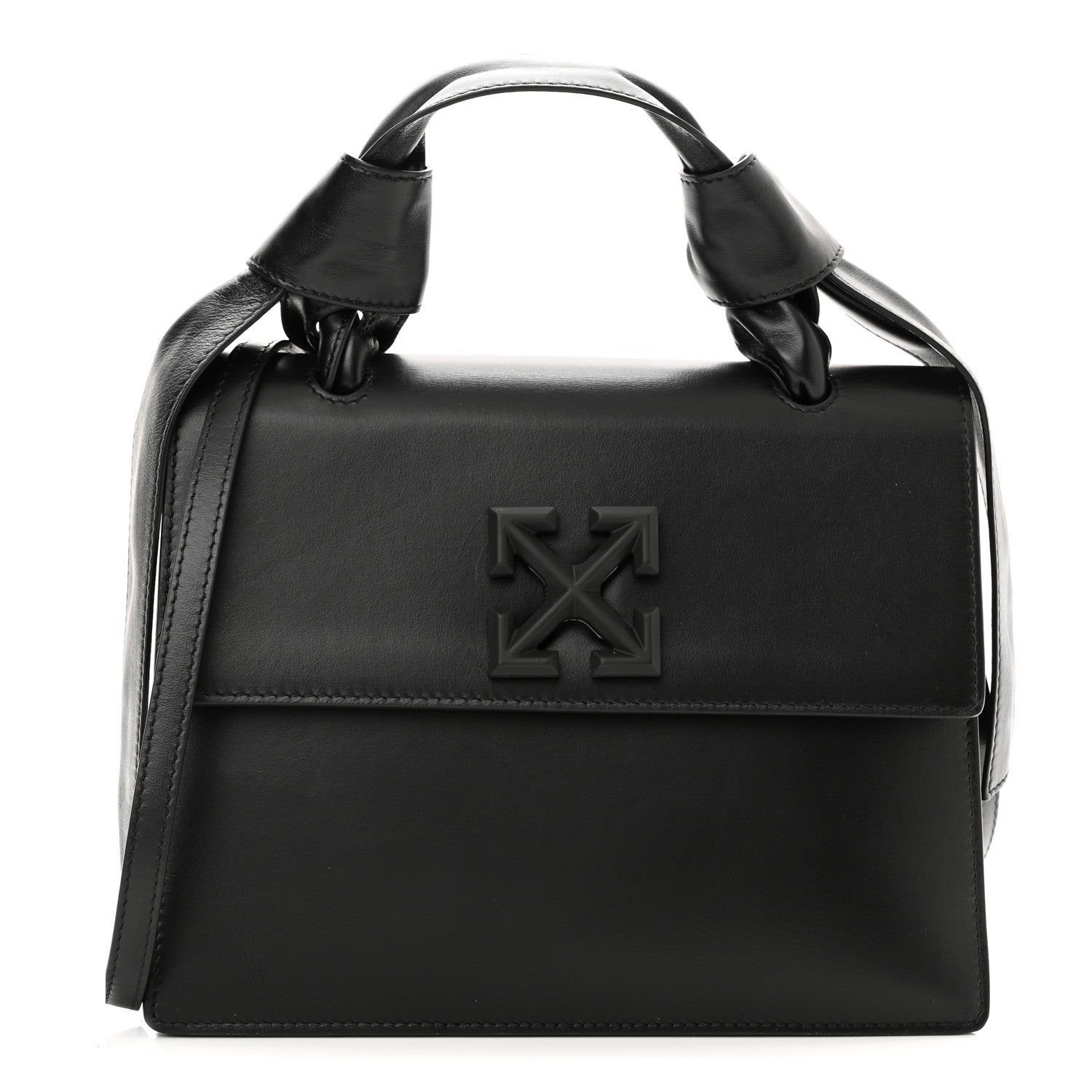 Off-White Calfskin New Jitney 2.8 Bag Black 1 of 9